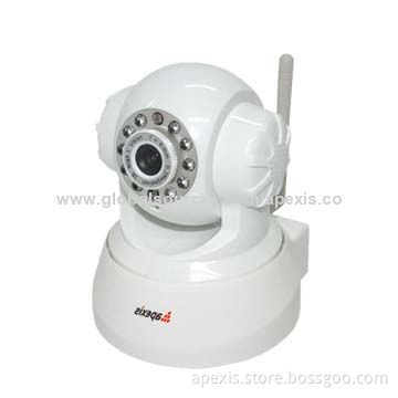 Network Dome Camera, Supports Night Vision to 15m, E-mail Push and Mobile App